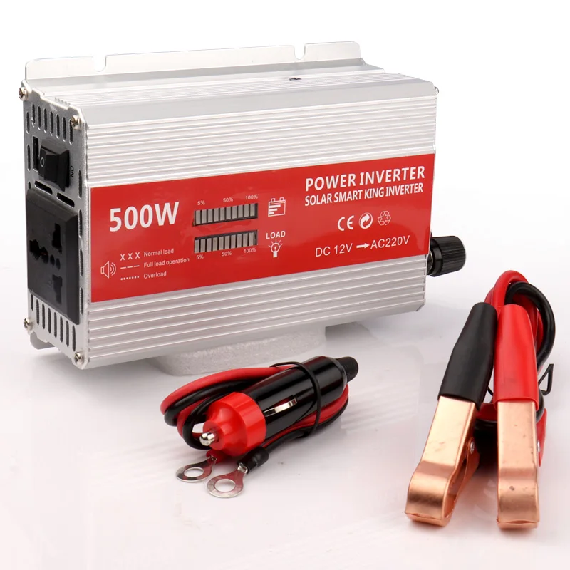 Modified sine wave inverter 500W DC 12v to AC 220V with screen digital display inverter intelligent power inverter