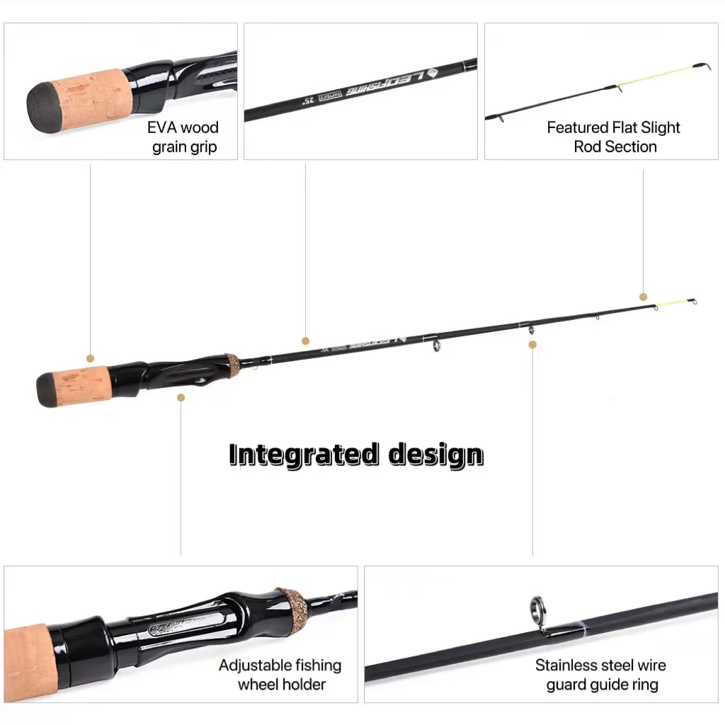 NEWRGY Fishing Rod Carbon Fiber Fishing Rod Spinning Ice Ultralight Fishing Rod
