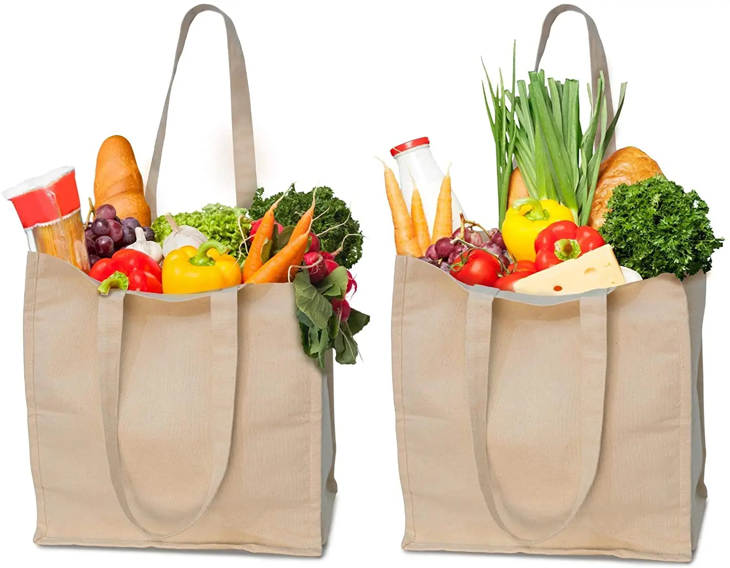 Reusable canvas grocery bag cotton handbag shopping bag