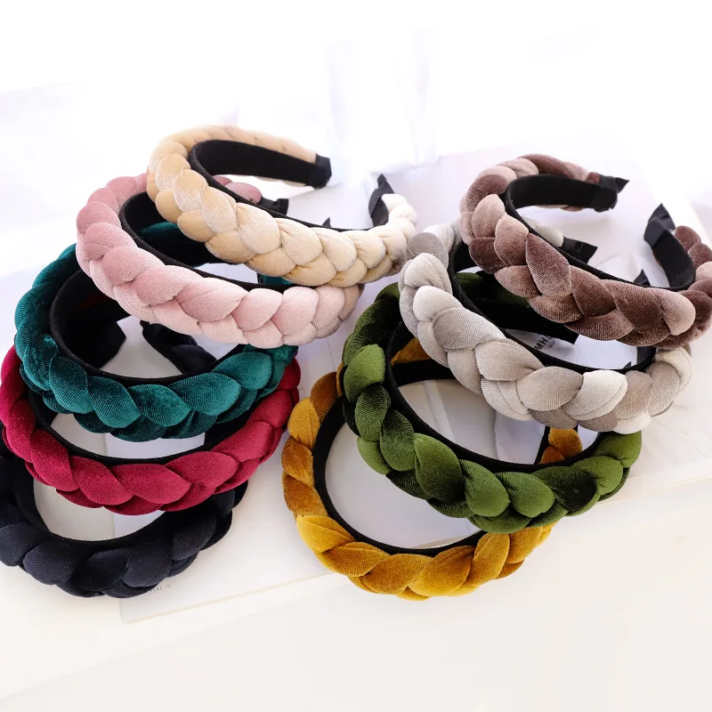American Style Winter Headbands for Women Twist Braid Headband Elegant Hair Accessories Hairbands Party Gifts ODM OEM
