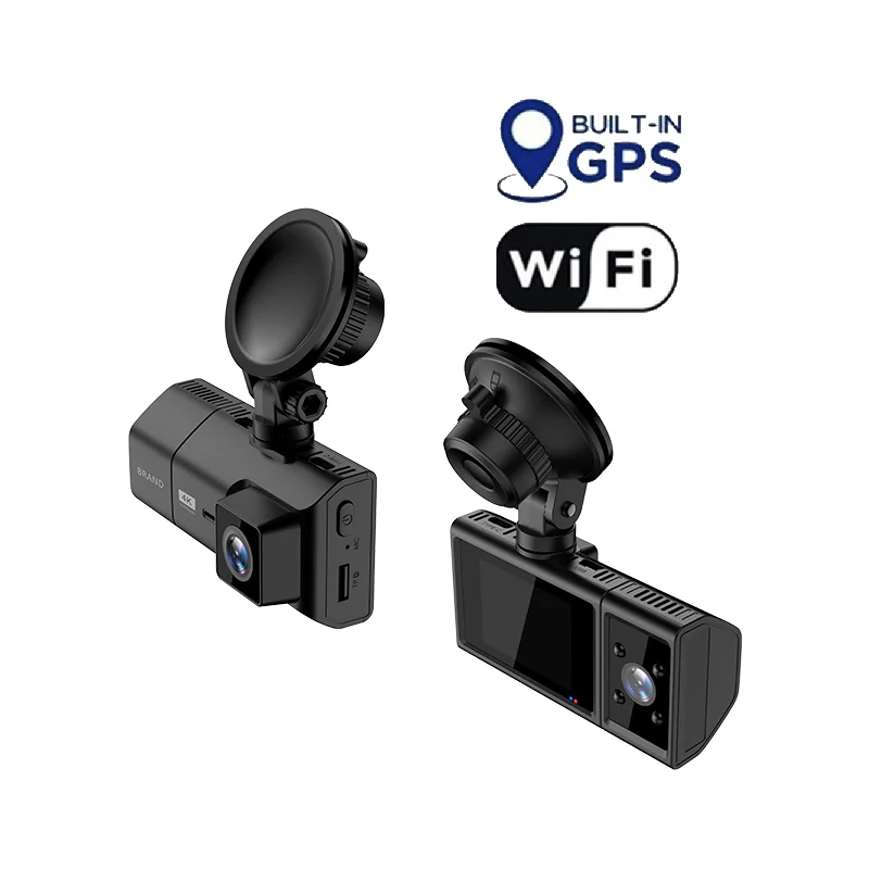 HM600 2-дюймовый 3-канальный передний Sony IMX 4K Cabin 1080P задний 2K видеорегистратор приборная панель WIFI GPS присоска кронштейн