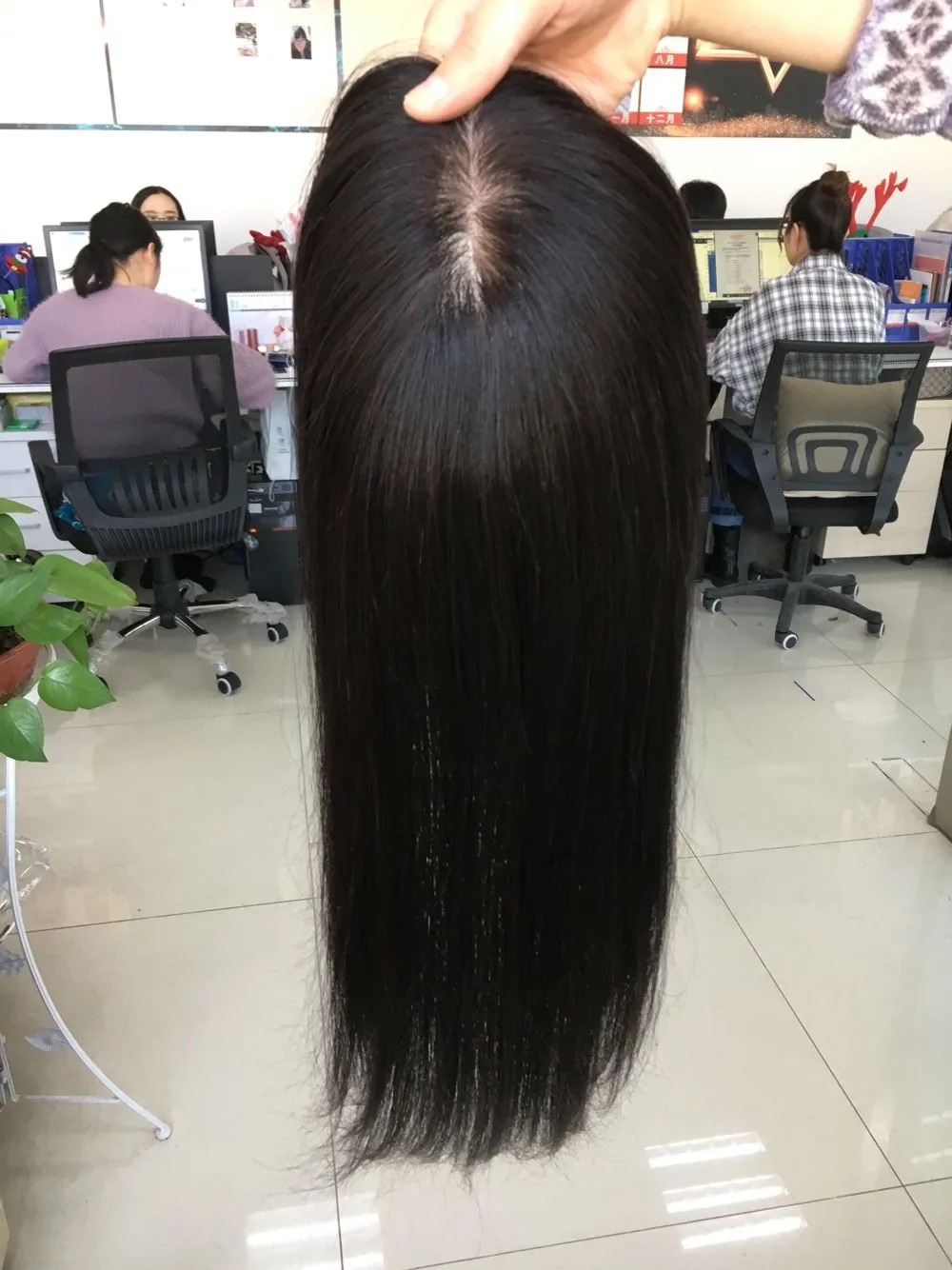 Top Quality 12a Grade European Remy Silk Base Women Toupee Straight Human Hair Topper