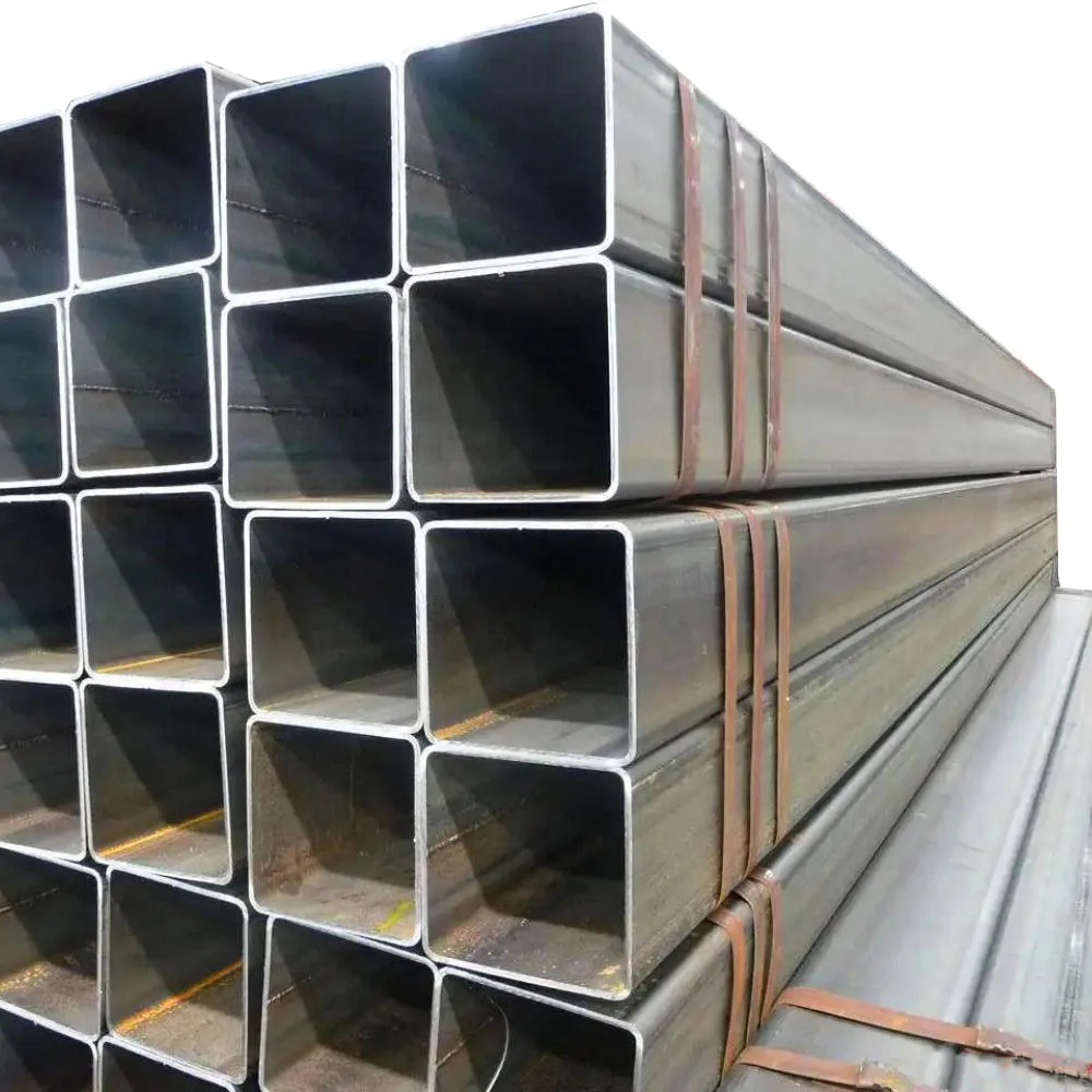 4 Inch Square Black Aluminum Tubing 8 Foot Long Steel Tube Price Per Kg Square Steel Tube