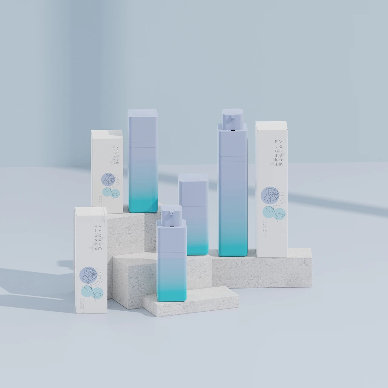 15ml 30ml 50ml Luxury Square Vacuum Lotion Bottle High Quality Hard Plastic PETG Acrylic Lotion Bottle