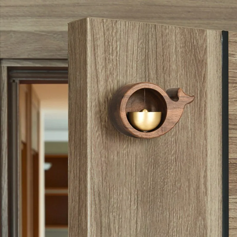 Door sucking wind chime bronze bell Japanese Happy House Reminder bell Home dopamine doorbell gift door hanging decoration