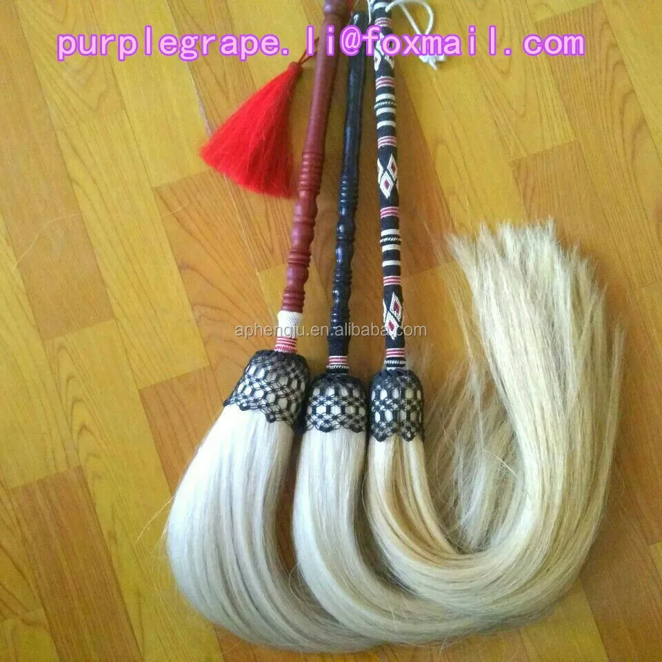 Natural pure white horse tail hair Buddha dust,Horse Hair Whisk