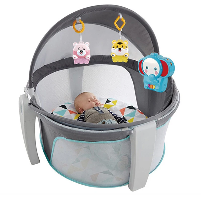 4 в 1 уличная музыкальная ранняя образовательная круглая портативная складная детская кровать для сна с музыкой