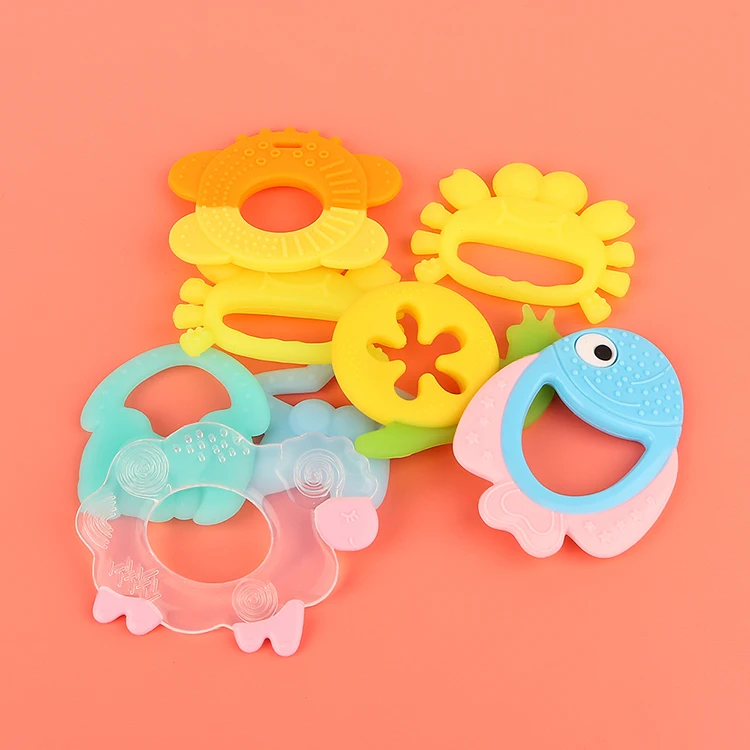 Factory Soft Kids Teething Toys Five Fingers Pattern Chew Toys Mordedor Silicona Silicone Teether Baby Teethers