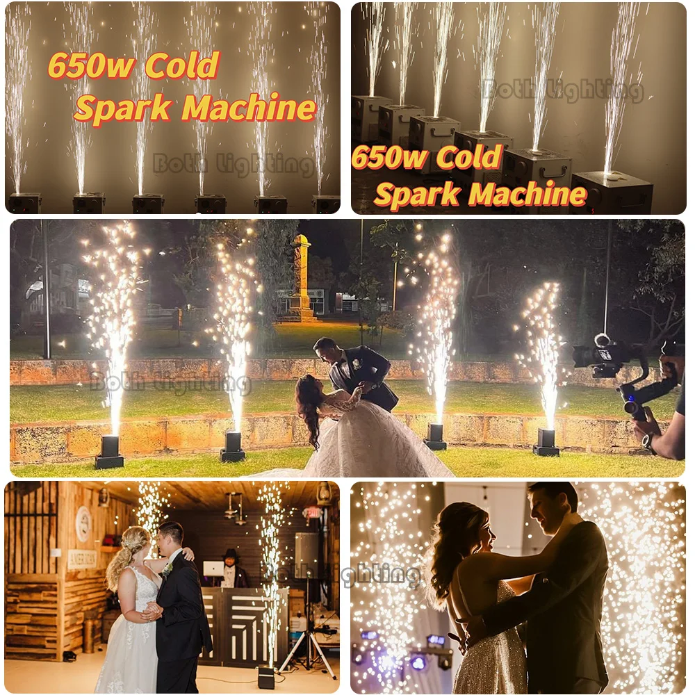 Bothlighting 650W Sparkler Wireless DMX512 Fireworks Machine Fountain Wedding Stage Spark Machine Effects