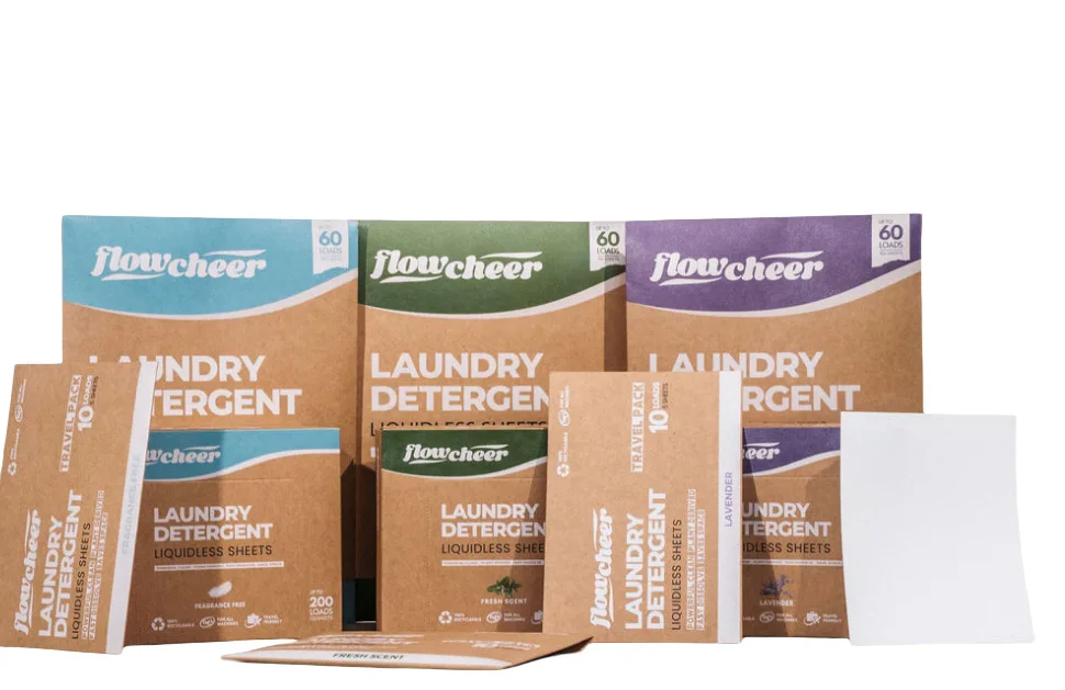 Customized Eco-friendly Laundry Detergent Sheets Plastic Free Power Sheets Laundry Detergent Sheet for Household