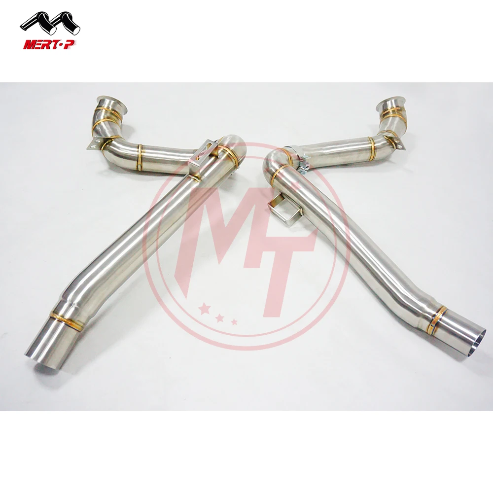 Mertop High Speed SS304 Benz downpipe for M178 GT 4.0T AMG GT/GTS/GTR C190 downpipe