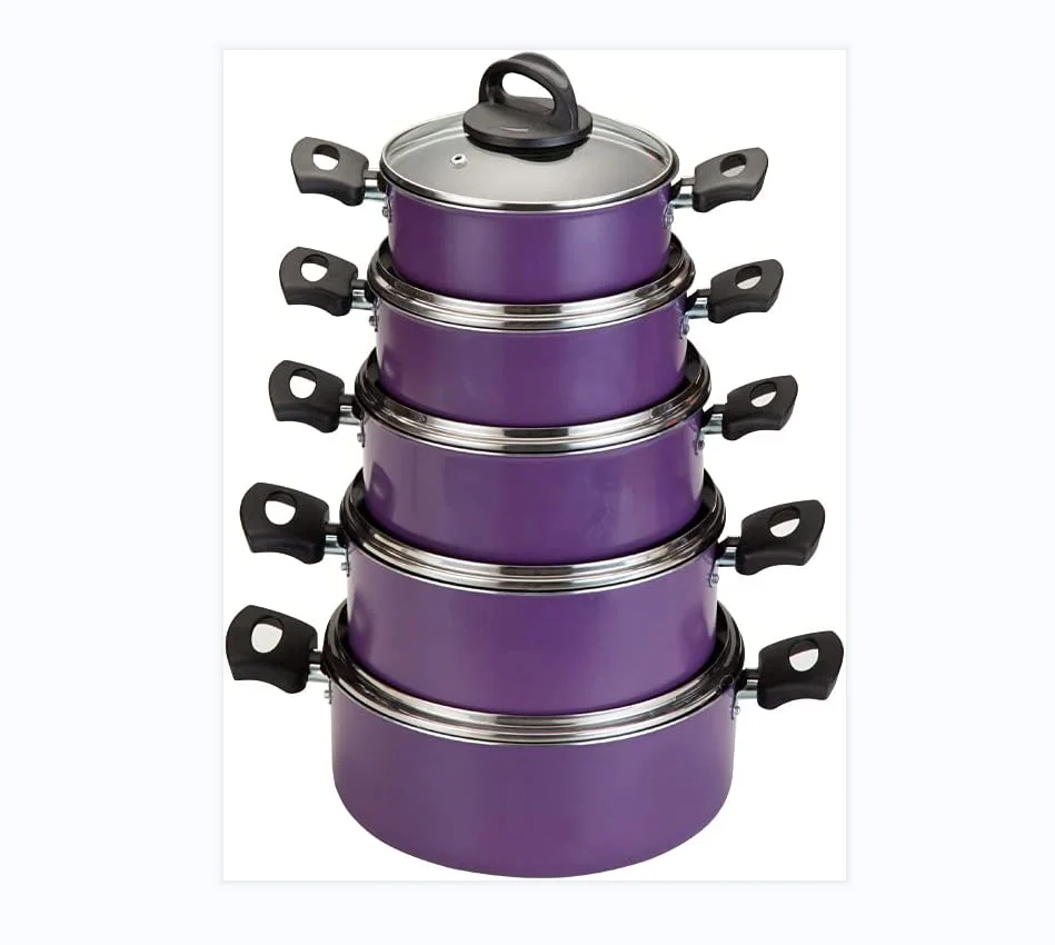 Pressed Aluminum Nonstick Coating  kitchenware set cooking Pot set Casserole with lid