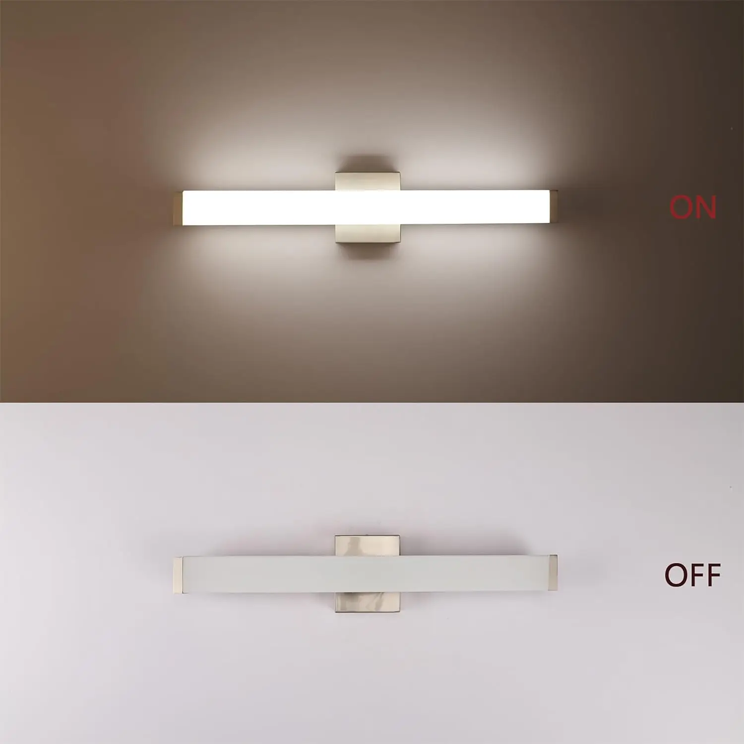 LED Vanity Lights Bar 30 Inch Bathroom Light Fixtures 20W Over Mirror Lighting Brushed Nickel Indoor Modern 3000K for Bedroom