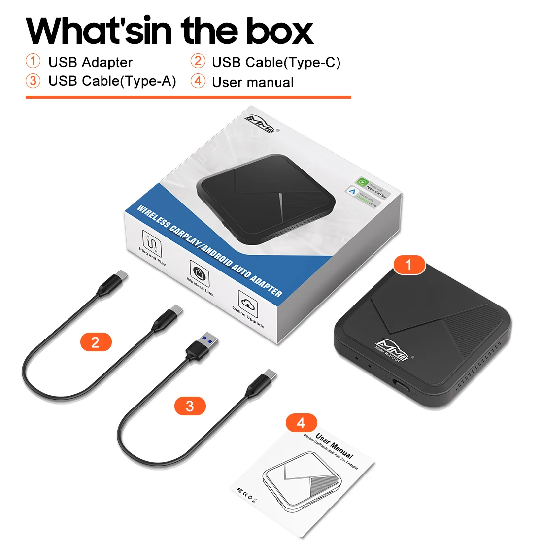 Wireless Carplay Dongle Mini Plug And Play universal Car Smart Adapter usb carplay dongle wireless adapter obd carplay