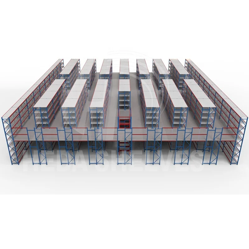 400 квадратный встроенный Склад multi хранения мезонин Стеллаж Система в Полинезии