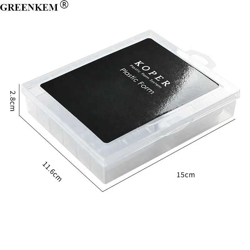 New 120Pcs Box Plastic Crystal Nail Forms Quick Phototherapy Extension Nail Forms Mold With Patterns