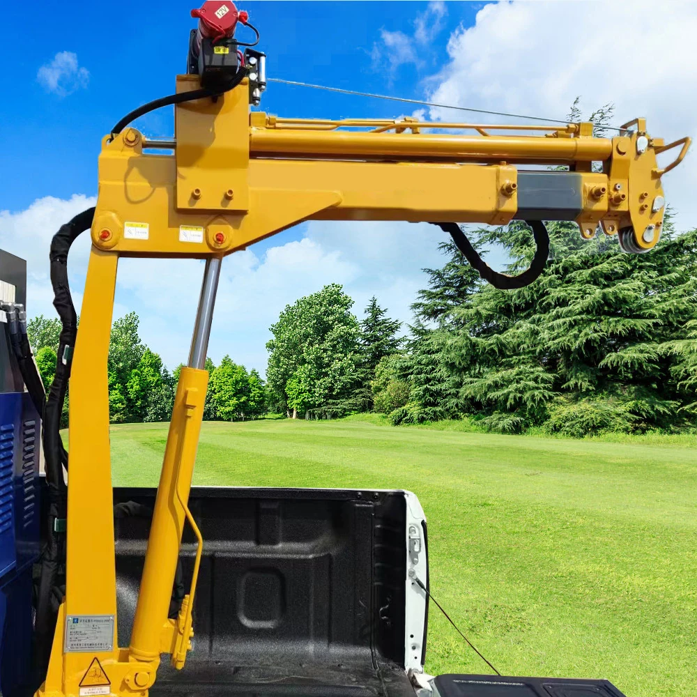 Mini 0.8ton 800kg 1 Ton Truck Mounted Crane hydraulic Lifting Mounted Crane