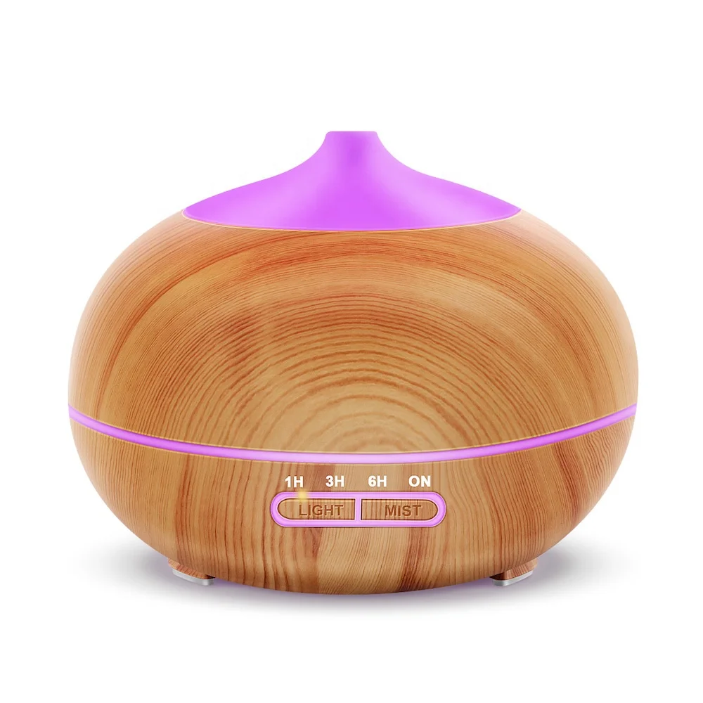 2021 Trend 500ml Ultrasonic Humidifier Essential Oil  Mist Humidifier Air Purifier Home Humidifier  Light-Wood Color