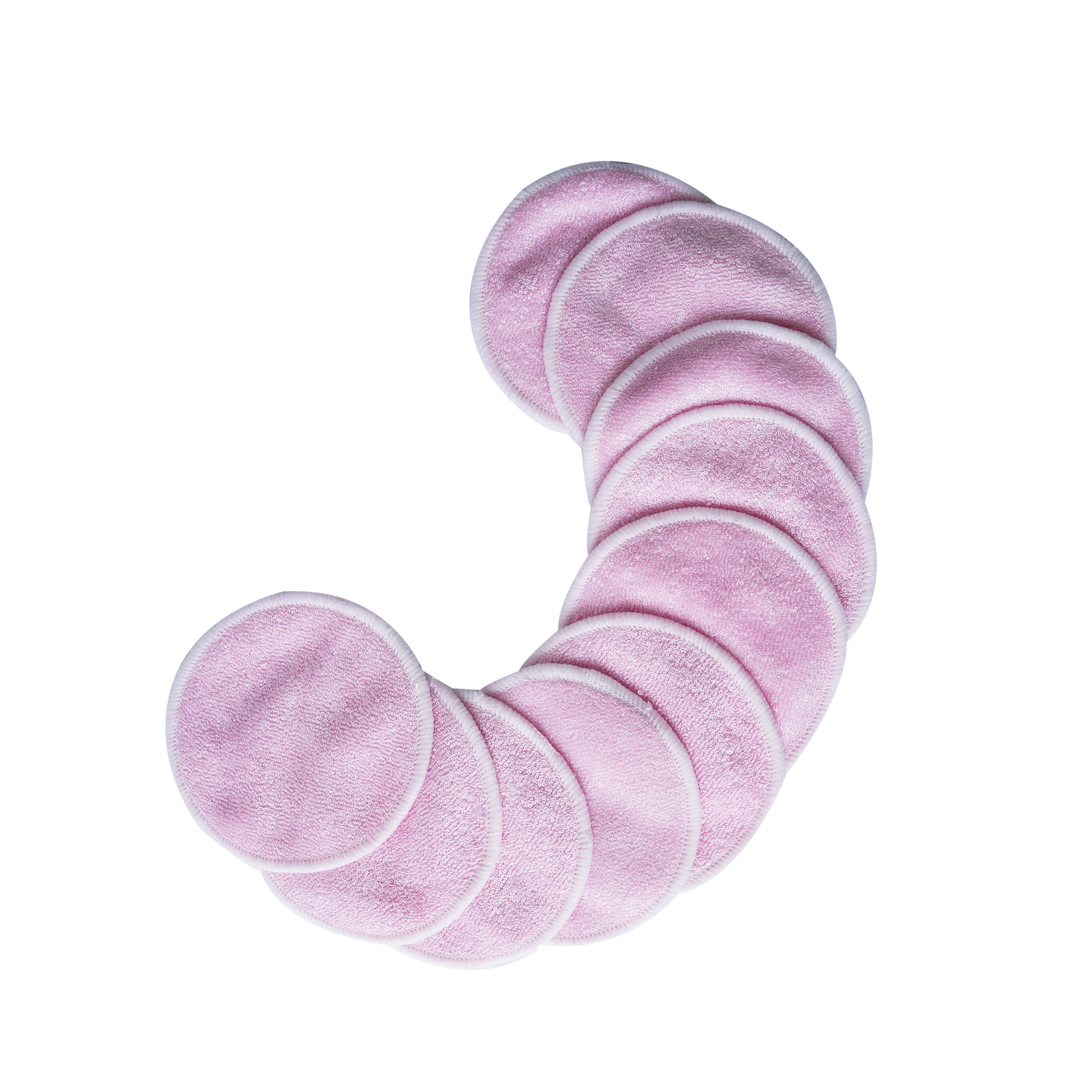 
Wholesale Bamboo Terry Makeup Remover Pads with Storage Bag 