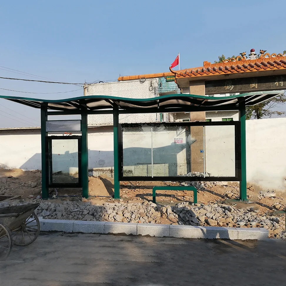 High Quality Outdoor Used Bus Shelter Display Smart Bus Stop