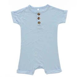 Baby Cotton Romper Kids Jumpsuit Romper 190 Gsm Bamboo Viscose And Cotton Organic Baby Clothes Romper