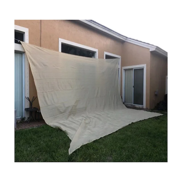 Car Park/garden Sun Shade Sail Cloth Waterproof Canopy 180gsm Plastic Hdpe Sun Shade Sails