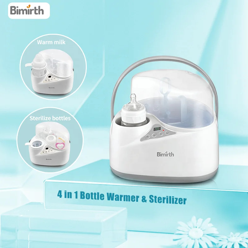 Bottle warmer quick shipment intelligent led display Bimirth bpa free 4 in 1 electric breast milk warmer sterilizer