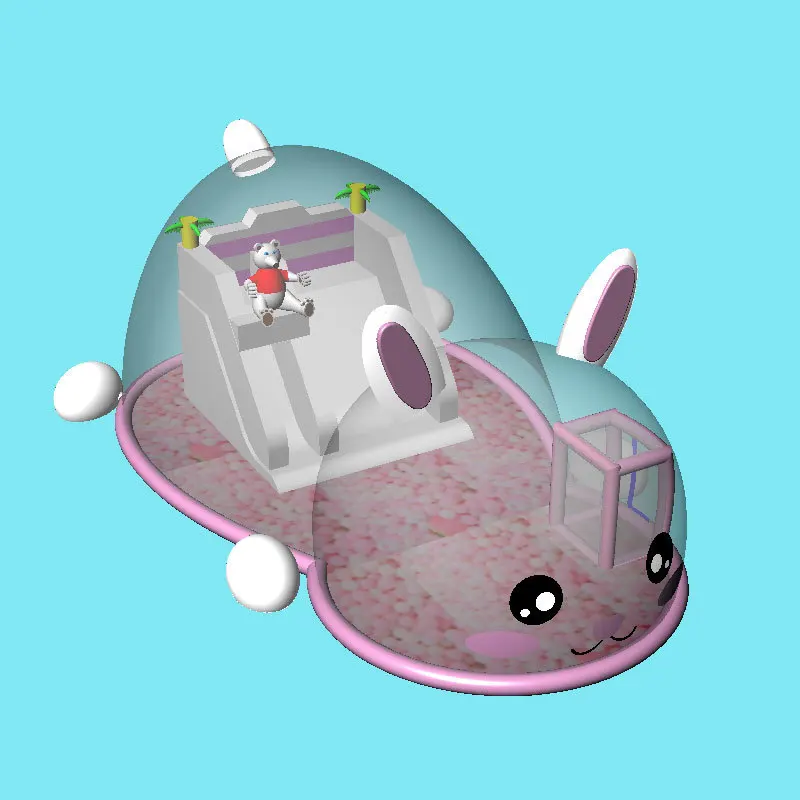 Pink Bubble Inflatable House With Millions Of Ocean Ball Pools, kids Entertainment Indoor Playground Ball Pit