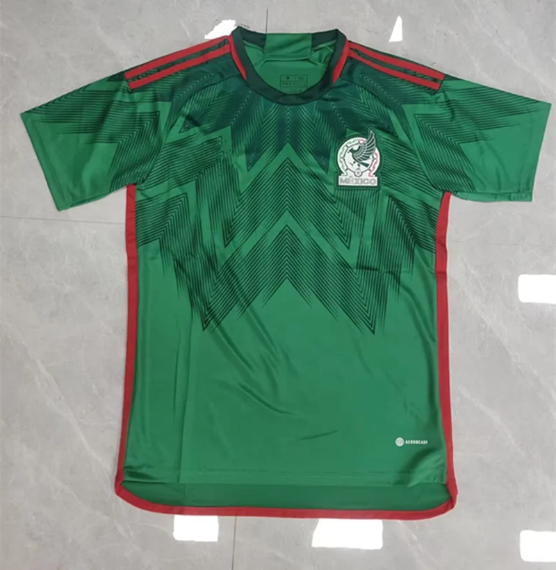 2022 Мексиканская футбольная майка, лучшего качества, тайская, домашняя, мужская, женская, детская, Футбольная майка на заказ