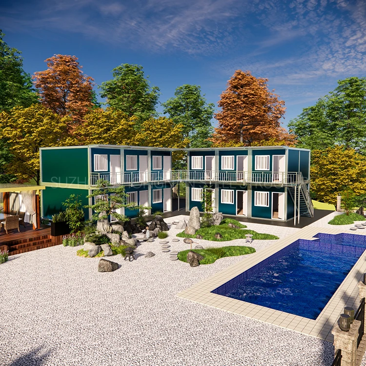 Luxury Prefabricated Metal Living Container Mountain House Homes Villa in South Africa