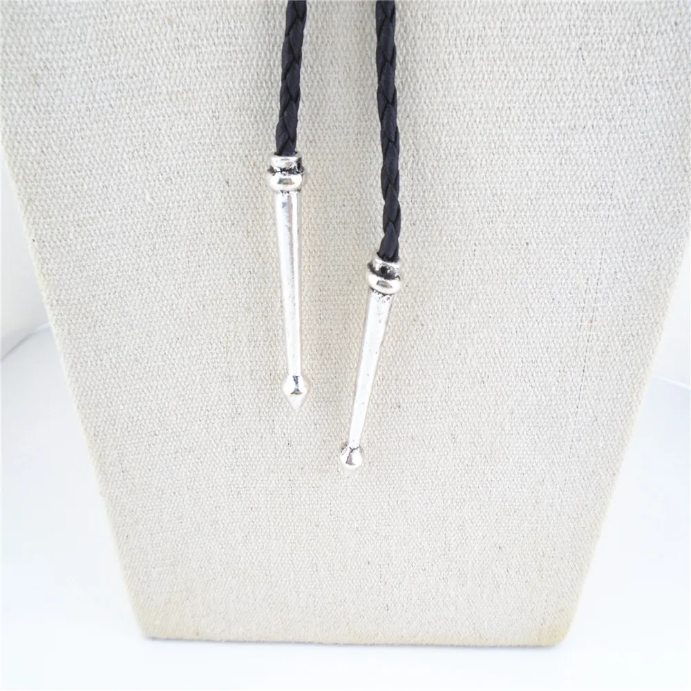 bolo tie leather PU with cross pendant necklace