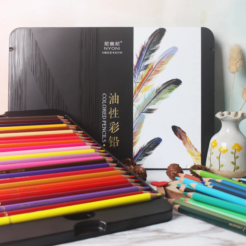 NYONI N8520-48 professional color pencil color pencils set colour 48 Colored Pencils