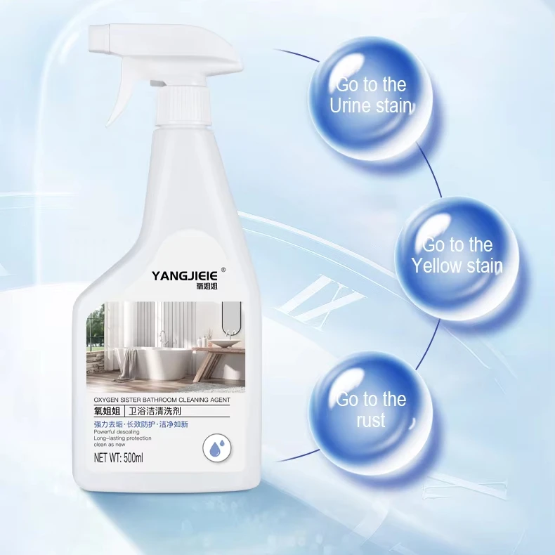 Sparkling bathroom with potent and effective detergent