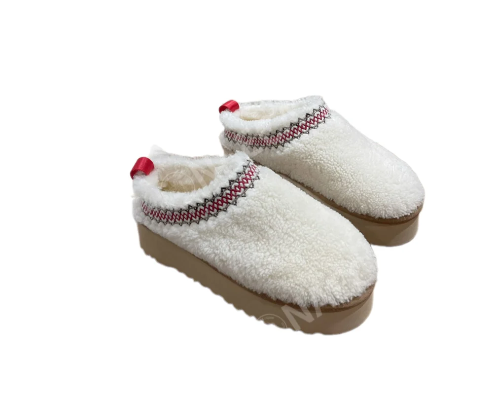 Naeca Top Brand 1:1 Original Quality Fashion Designer Women Fur Slides Slippers Snow Boot Winter warm fashion fur slippers wool