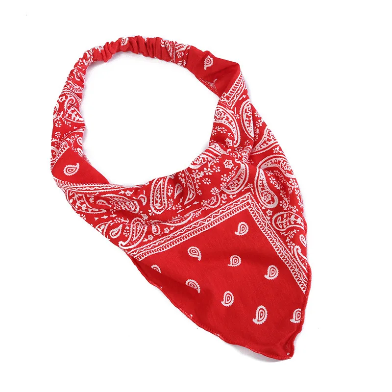 Women Flower Pattern Head Wrap Elastic Hair Scarf Headband Head Kerchief Triangle Bandana for Girls Hair Accessories