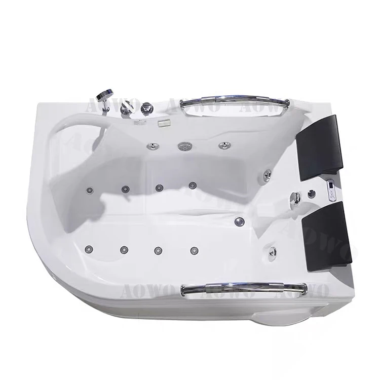AOWO spa bathtub  smart soaking tub 2 person acrylic corner free standing bathtubs whirlpools yacuzzi massage hot tub