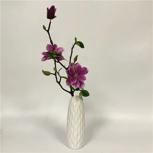 High Quality Magnolia Flowers Real Touch Artificial Decorative Leaves Magnolia for Sale