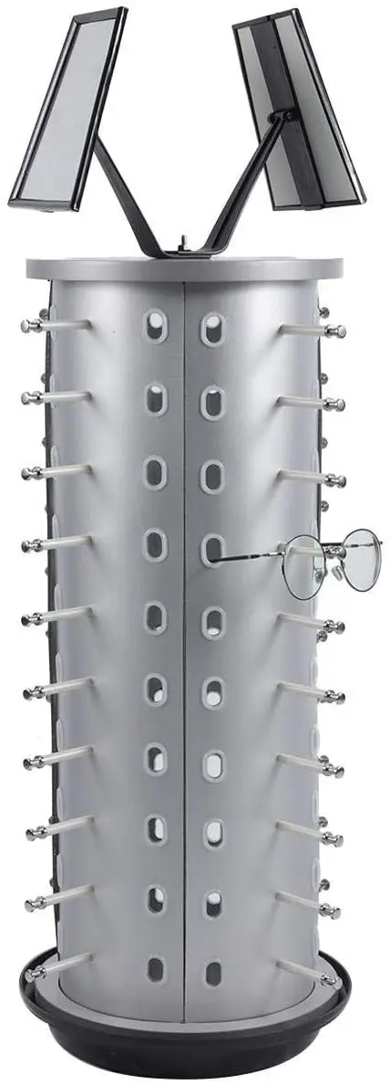 Factory Wholesale 360 degree rotating glasses shelf eyewear rack rotating sunglasses stand with mirror