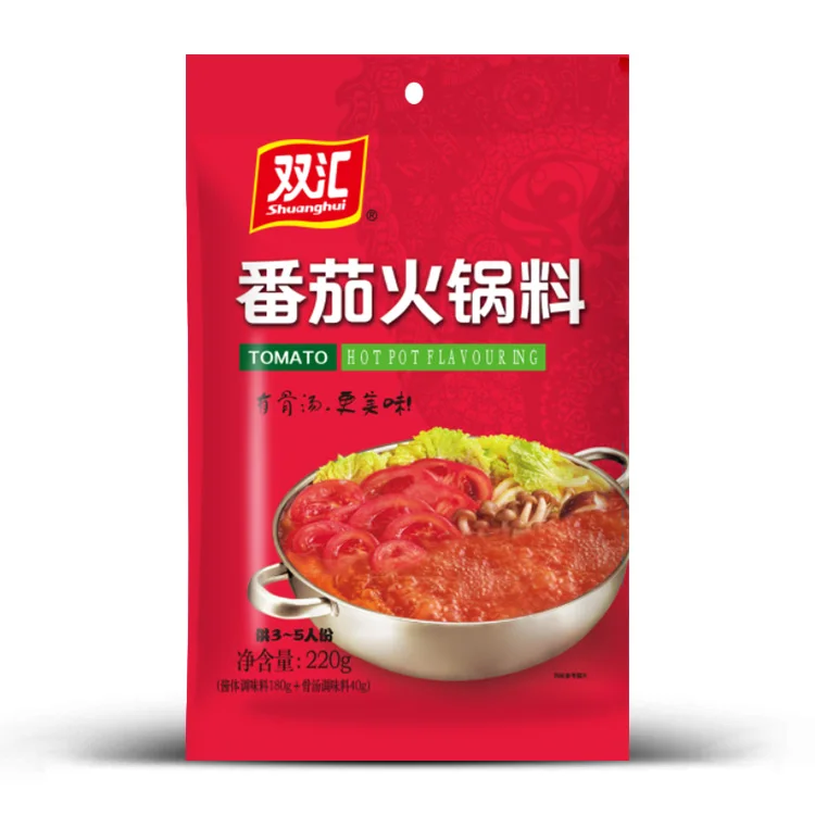 Shuanghui 220g Tomato Hot pot Base Condiment Chinese Hotpot Tomato Soup Flavoring
