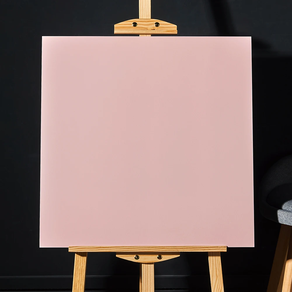 Slip Resistant Living Room Floor 60X60 Inkjet Tiles Pink Pure Color Look Tiles Ceramic