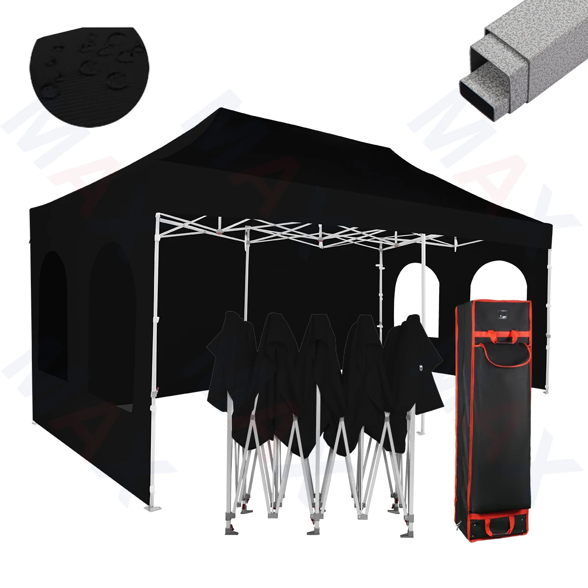 Hot selling classic 32mm 1020 steel frame with ktm outdoor camping tent clear marquees and tent for outdoor wedding party