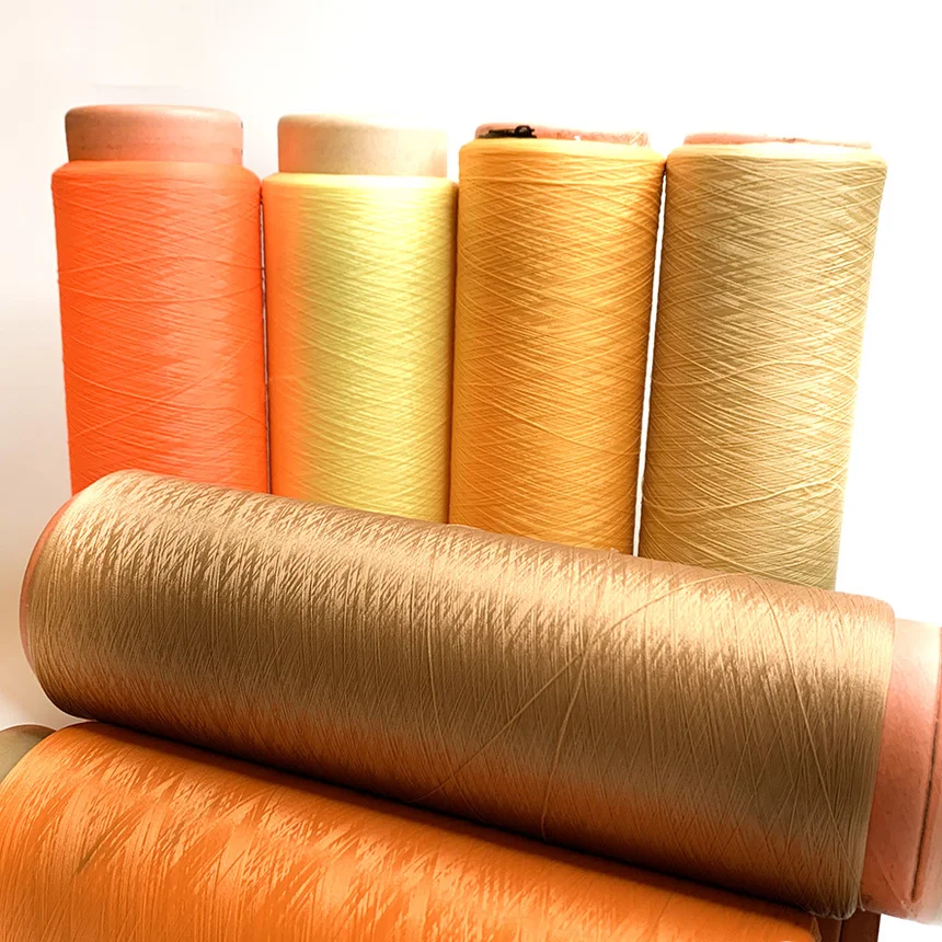 DTY 150D/144F silver anti Bacterial Far infrared Heating polyester dope dyeing yarn high color fastness for T shirt fabric