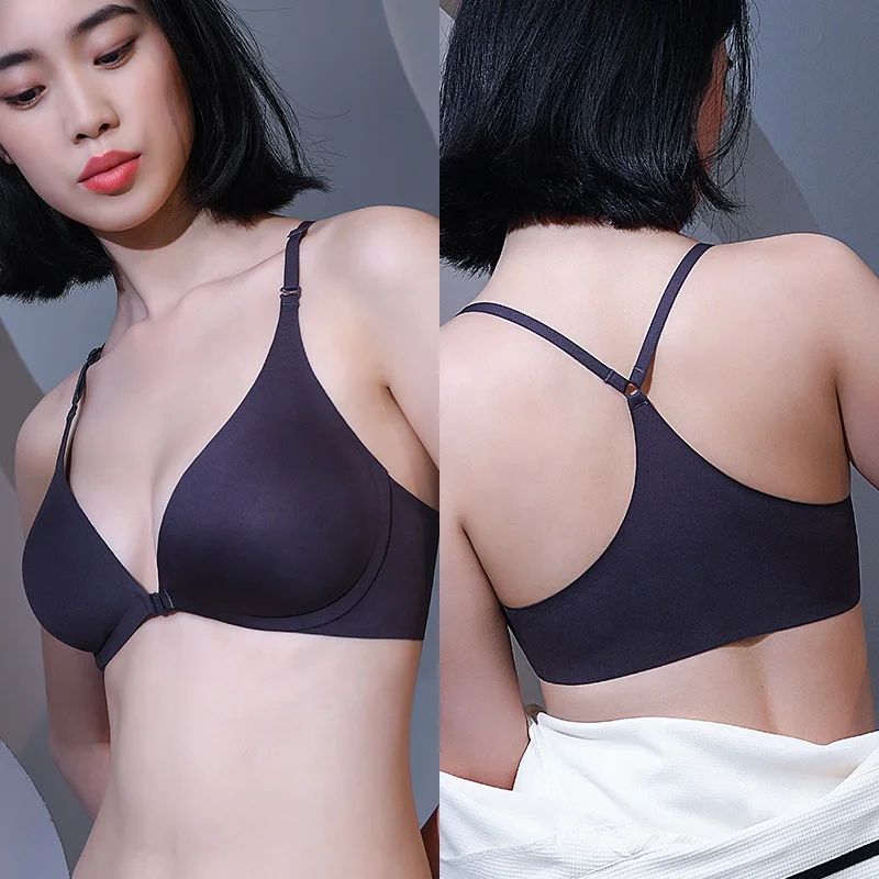 Mature Lady Summer  Invisible One Piece Latest Nylon Nude  Padded Size C Cup Sexy New Model Ladies Bra