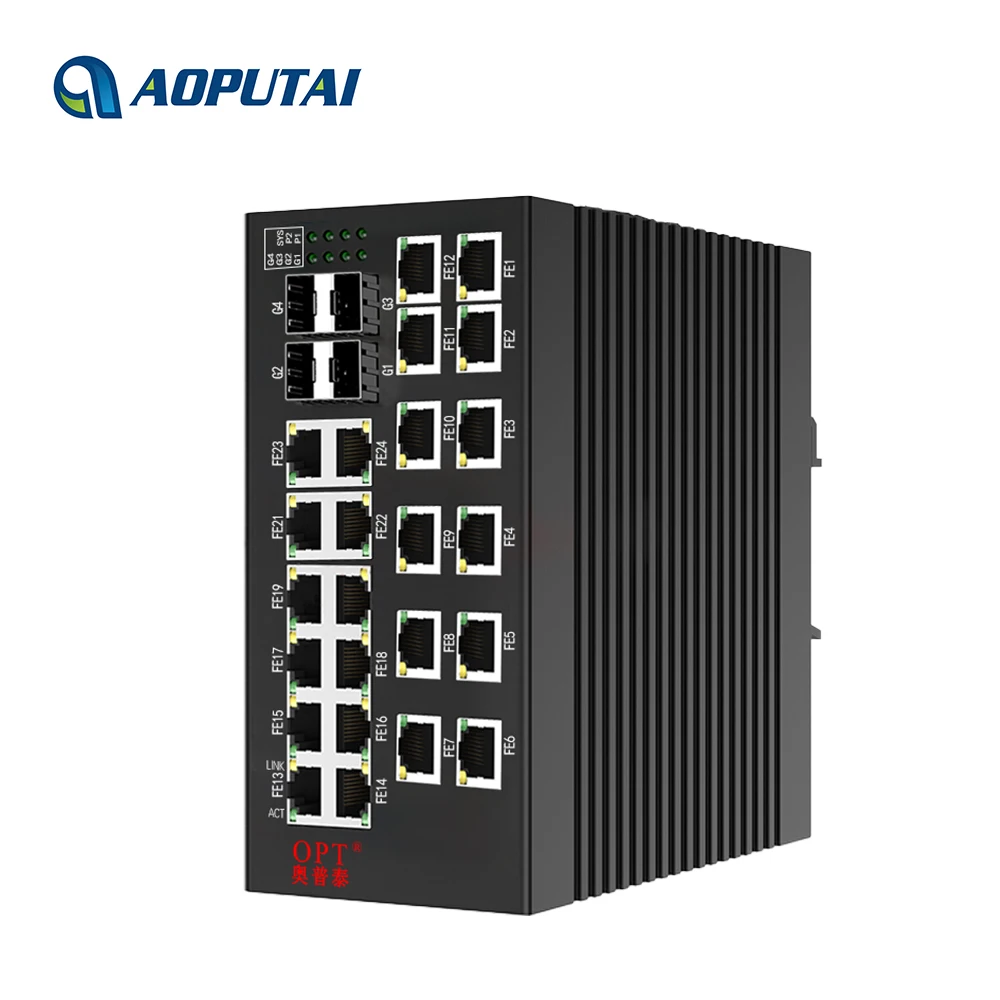 24 Port ethernet hub 10/100Base-Fx industrial fast Optical fiber ethernet switch