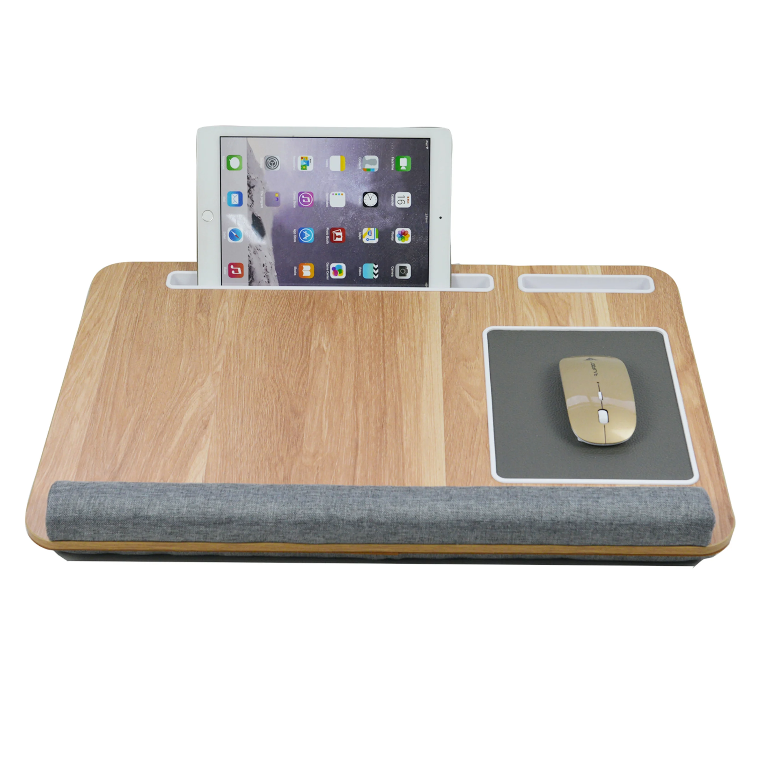 Bamboo laptop table Bed Tray Lap Desk With Mouse Pad and Phone Holder