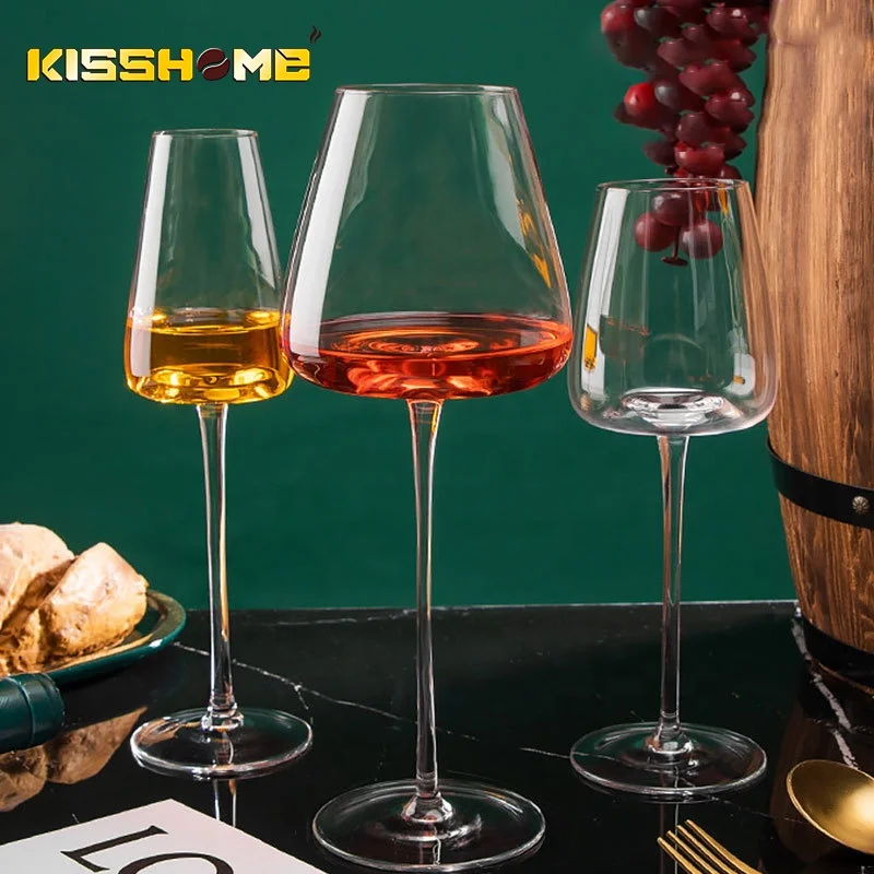 Big Belly Tasting Cup Creative Convex Bottom Red Wine Glasses Burgundy Bordeaux Goblet Ultra Thin Crystal Red Wine Glass