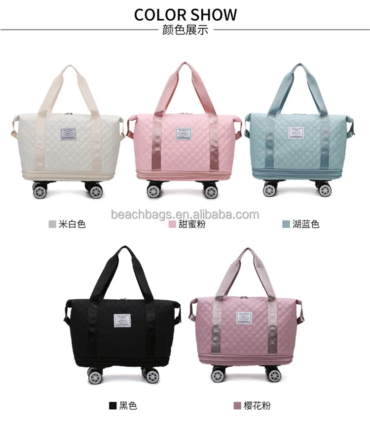 Custom Unisex sports travel Yoga bag foldable large capacity waterproof high quality with wheels outdoor Fitness travel bag