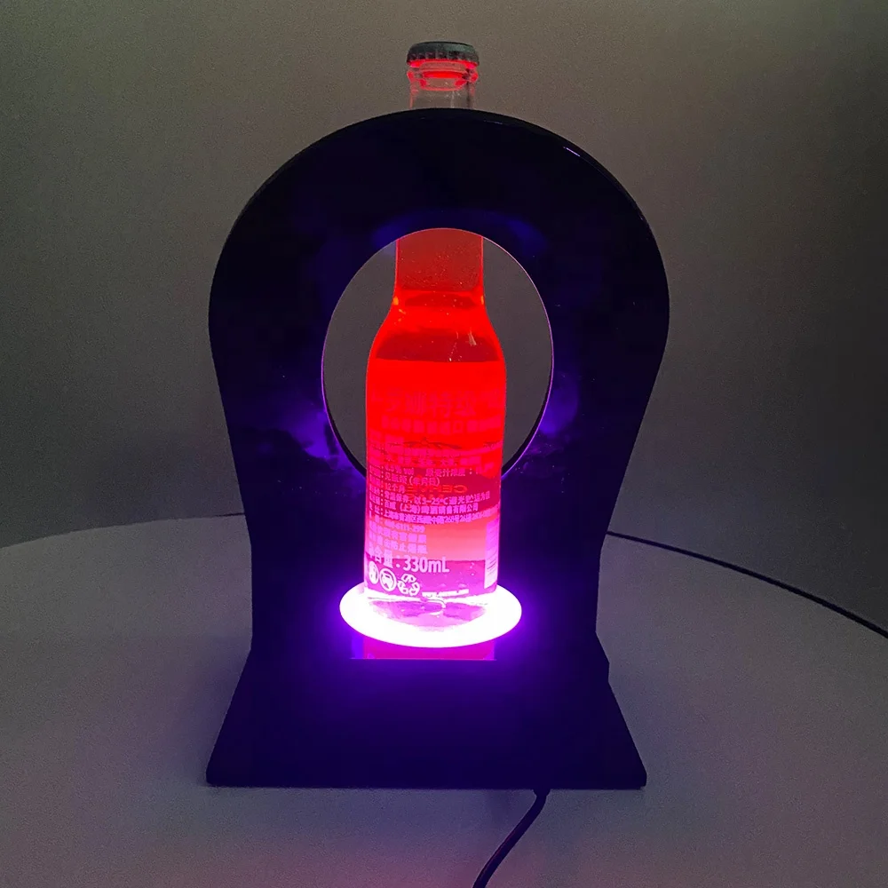 Luxury Design Led Lighted Acrylic Liquor Beer Wine Bottle Exhibition Display Stand Holder Rack Liquor Display for Retail Store