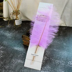high quality antique ostrich feather pens feather quill pen for wedding signature pen