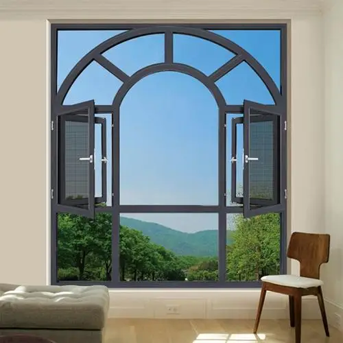 customized aluminium arched windows doors with glass wholesale price arch top aluminum door